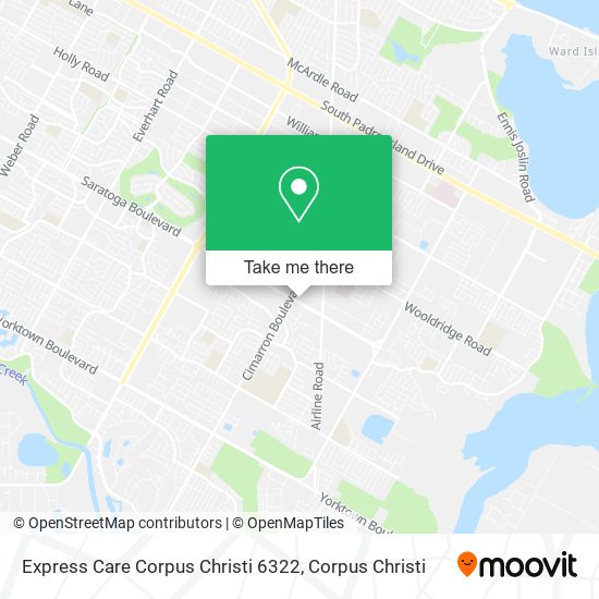 Express Care Corpus Christi 6322 map