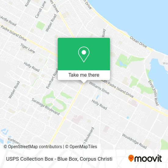 USPS Collection Box - Blue Box map