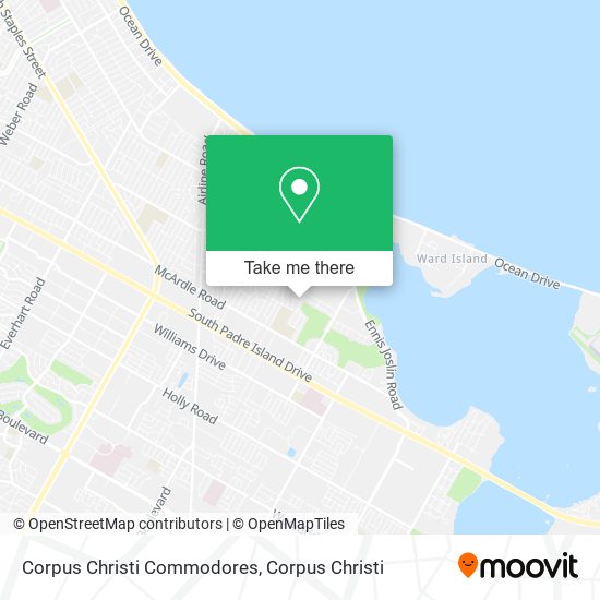 Corpus Christi Commodores map
