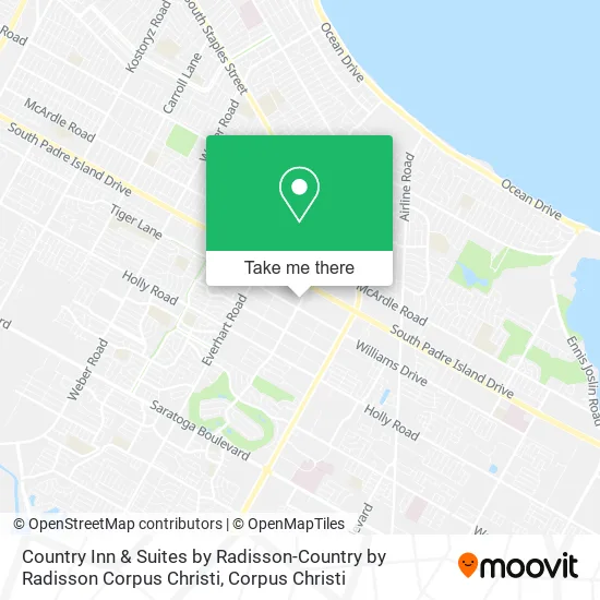 Mapa de Country Inn & Suites by Radisson-Country by Radisson Corpus Christi