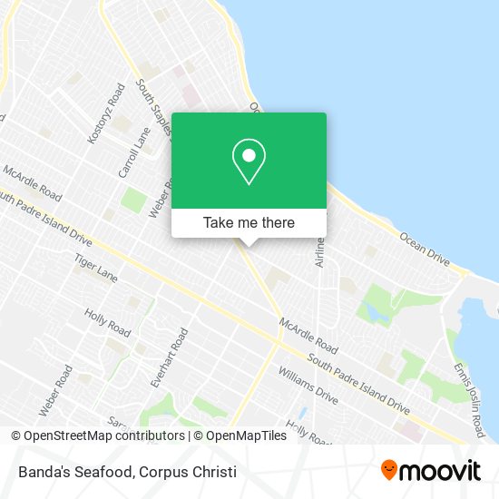 Banda's Seafood map