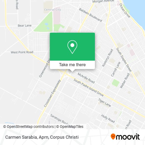 Carmen Sarabia, Aprn map