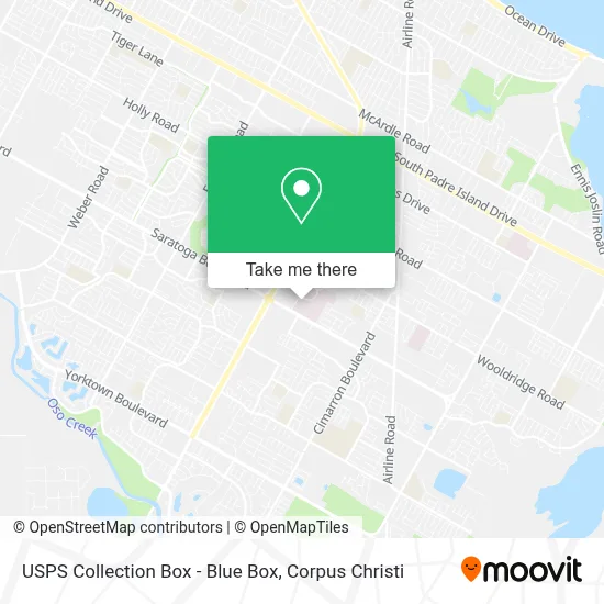 USPS Collection Box - Blue Box map