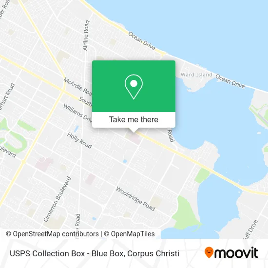 Mapa de USPS Collection Box - Blue Box