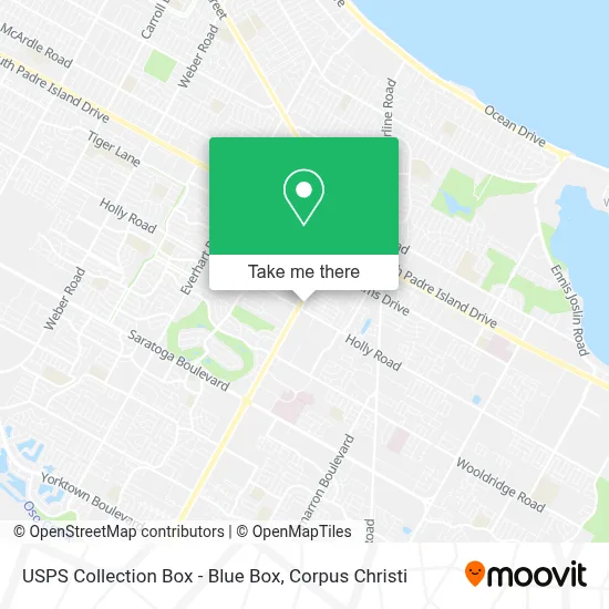 USPS Collection Box - Blue Box map