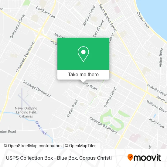 USPS Collection Box - Blue Box map