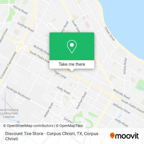 Mapa de Discount Tire Store - Corpus Christi, TX