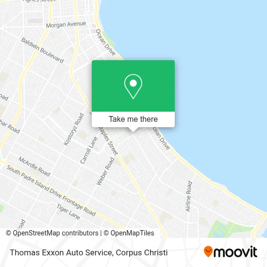 Thomas Exxon Auto Service map