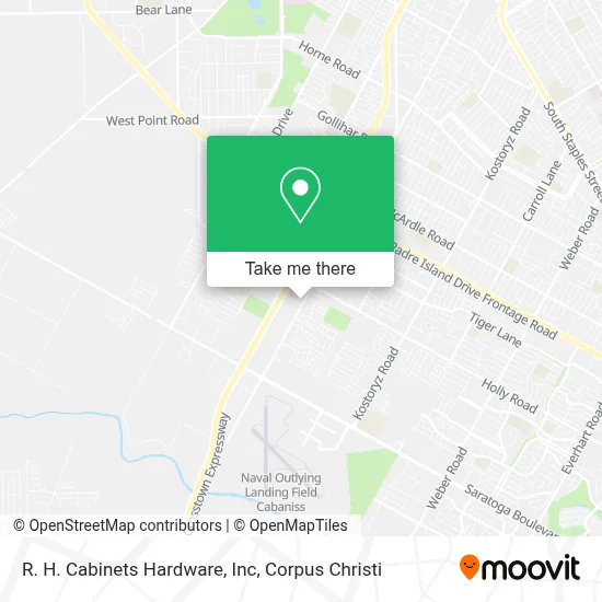 R. H. Cabinets Hardware, Inc map
