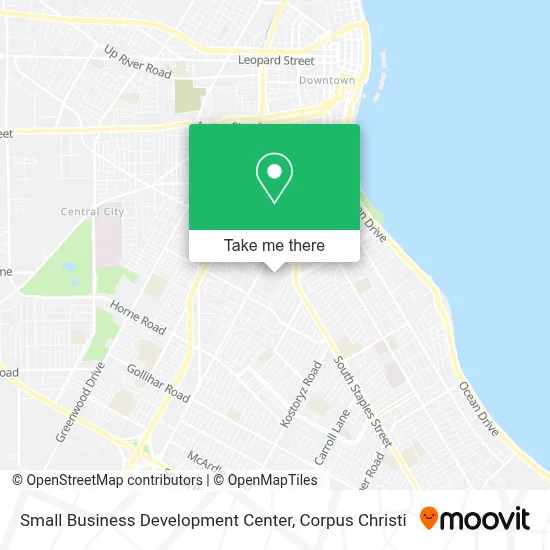 Small Business Development Center map