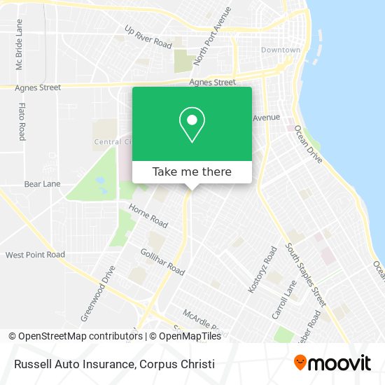 Russell Auto Insurance map