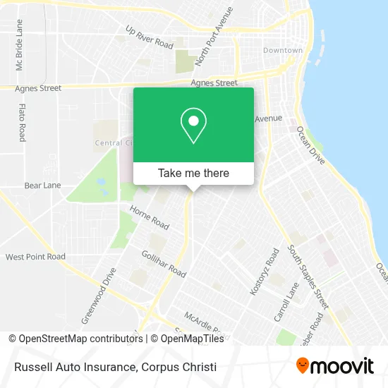 Russell Auto Insurance map