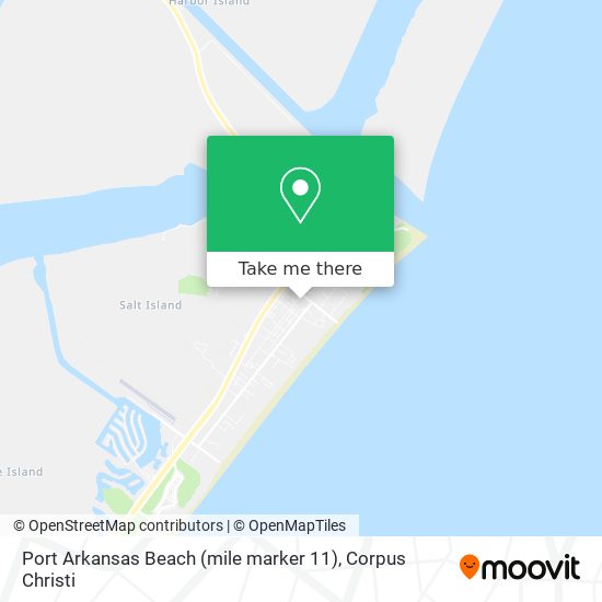 Port Arkansas Beach (mile marker 11) map