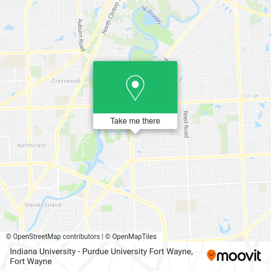 Indiana University - Purdue University Fort Wayne map