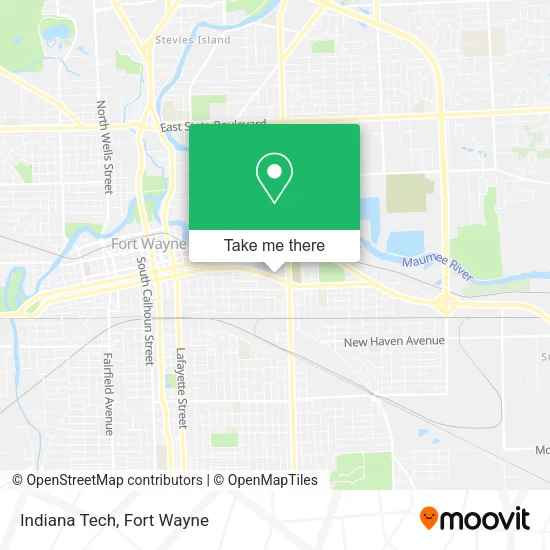 Indiana Tech map