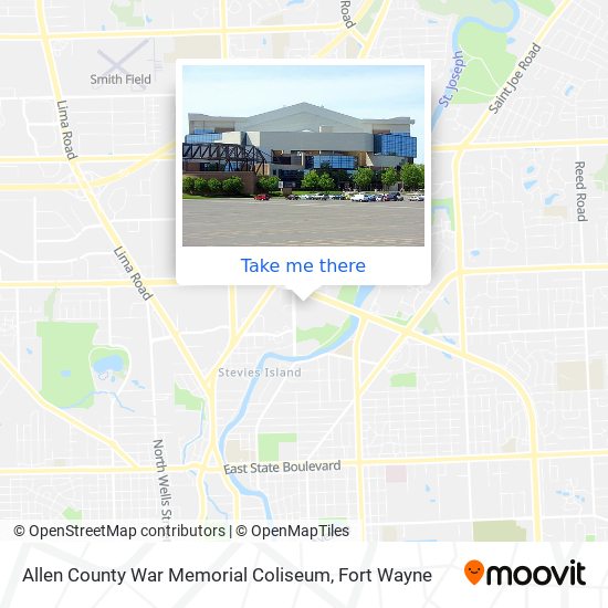 Mapa de Allen County War Memorial Coliseum