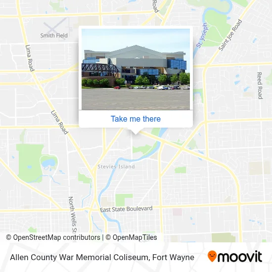 Allen County War Memorial Coliseum map