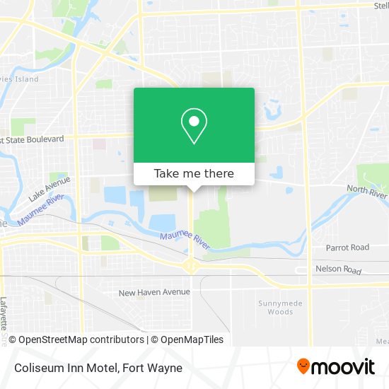 Coliseum Inn Motel map
