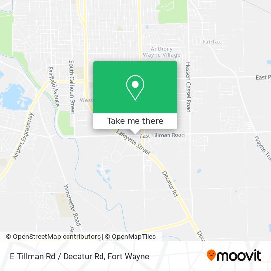 E Tillman Rd / Decatur Rd map