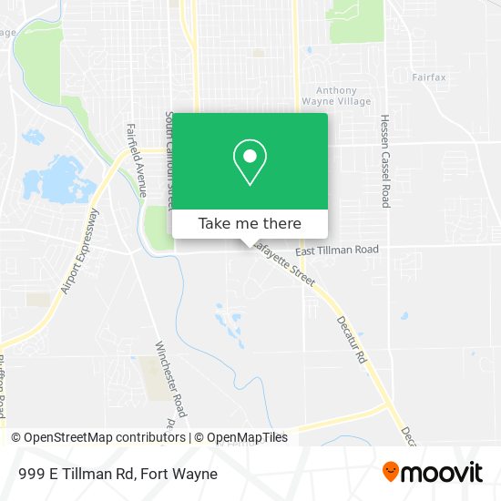 999 E Tillman Rd map