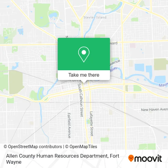 Mapa de Allen County Human Resources Department