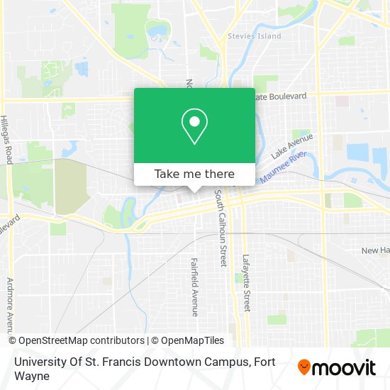 Mapa de University Of St. Francis Downtown Campus
