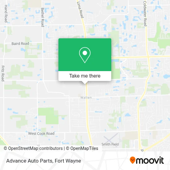 Advance Auto Parts map