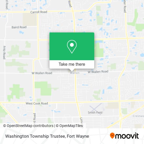 Mapa de Washington Township Trustee