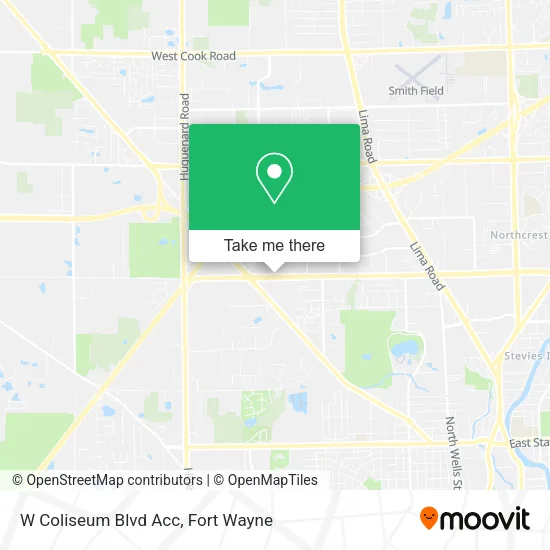 Mapa de W Coliseum Blvd Acc