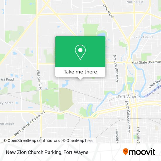 New Zion Church Parking map