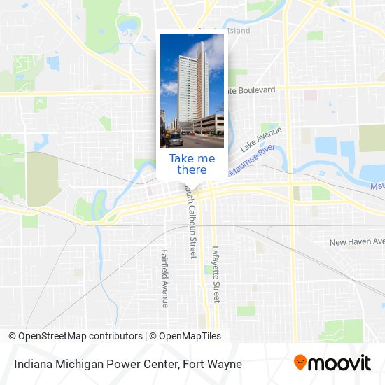 Mapa de Indiana Michigan Power Center