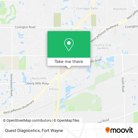 Quest Diagnostics map