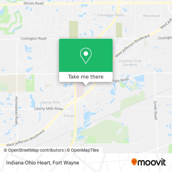 Mapa de Indiana-Ohio Heart