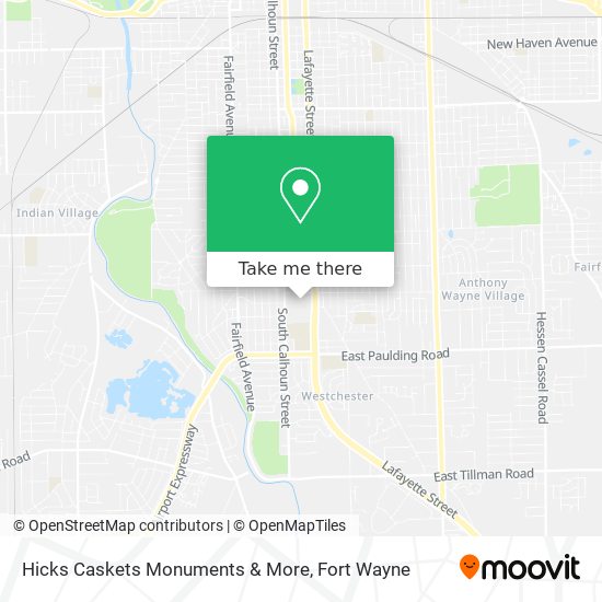 Hicks Caskets Monuments & More map