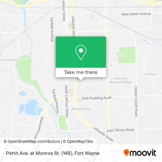 Pettit Ave. at Monroe St. (WB) map