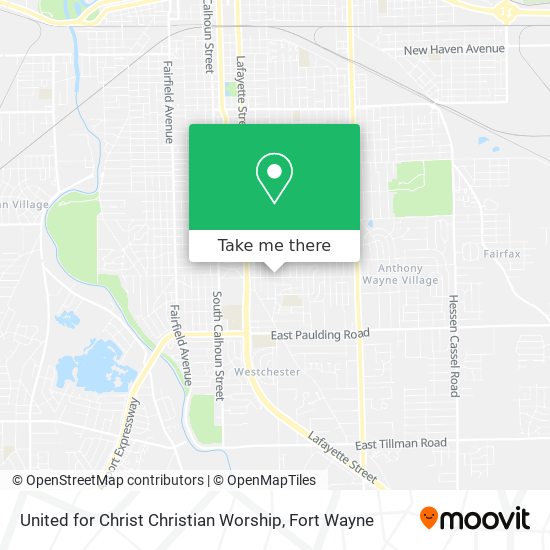 United for Christ Christian Worship map