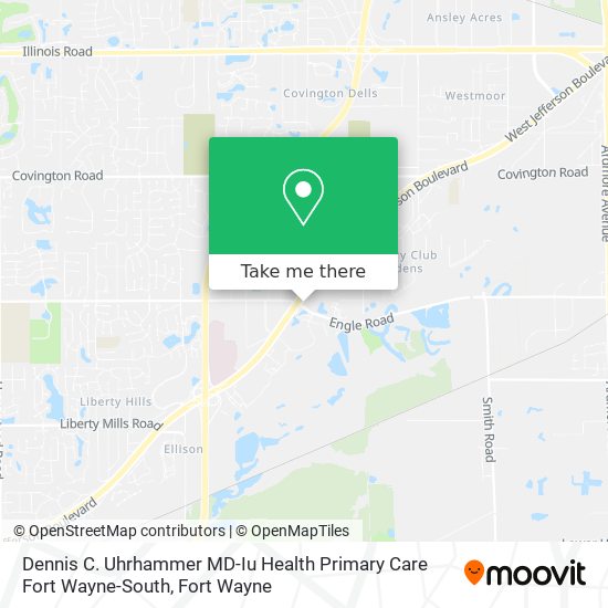 Dennis C. Uhrhammer MD-Iu Health Primary Care Fort Wayne-South map