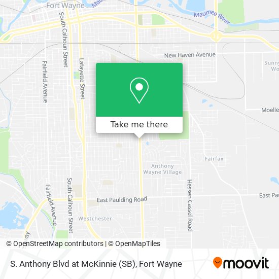 S. Anthony Blvd at McKinnie (SB) map