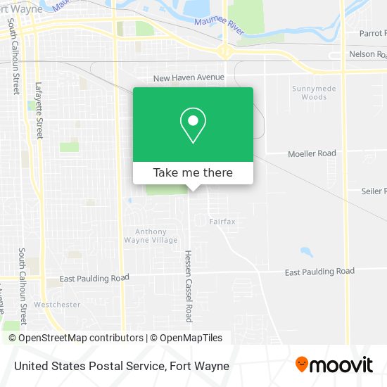 United States Postal Service map