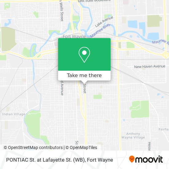PONTIAC St. at Lafayette St. (WB) map