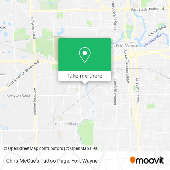 Chris McCue's Tattoo Page map