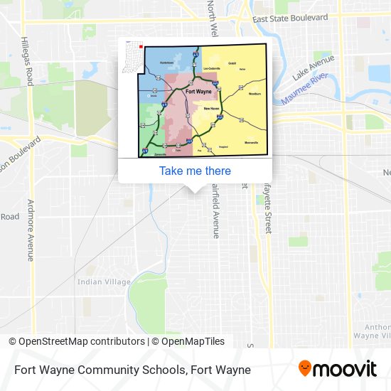 Fort Wayne Community Schools map