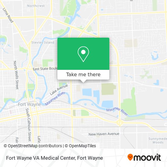 Fort Wayne VA Medical Center map