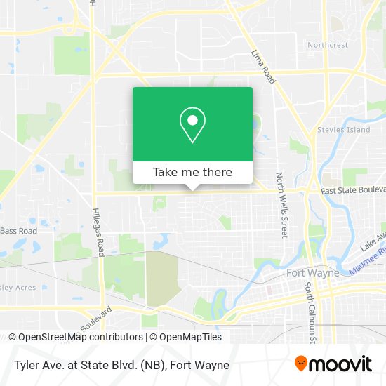 Mapa de Tyler Ave. at State Blvd. (NB)