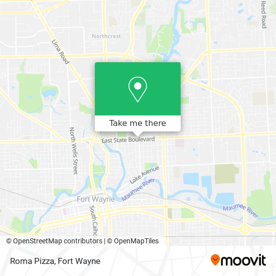 Roma Pizza map