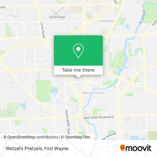 Mapa de Wetzel's Pretzels