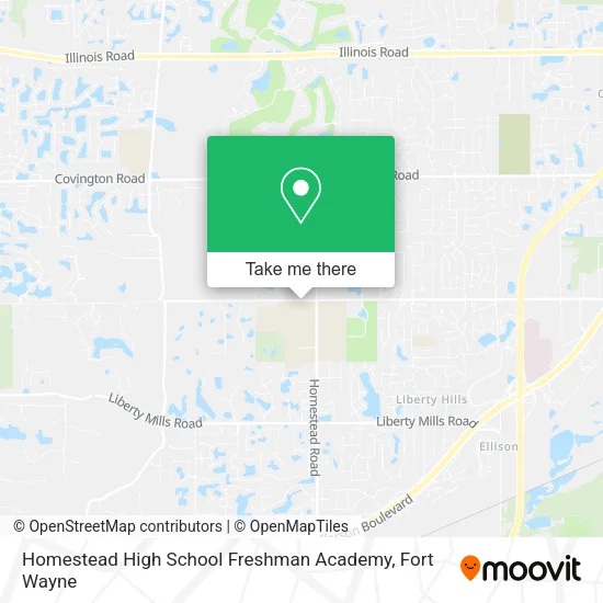 Homestead High School Freshman Academy map