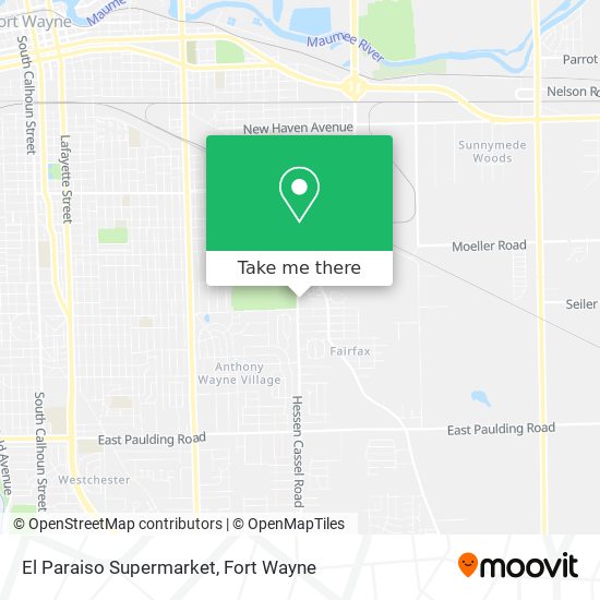 El Paraiso Supermarket map