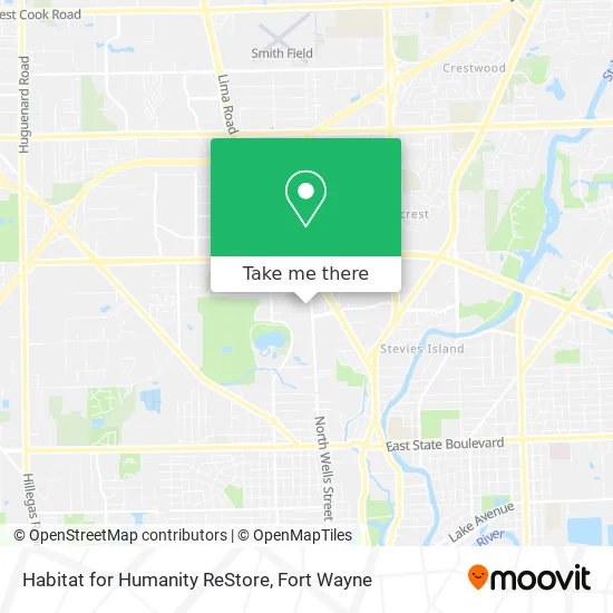 Habitat for Humanity ReStore map