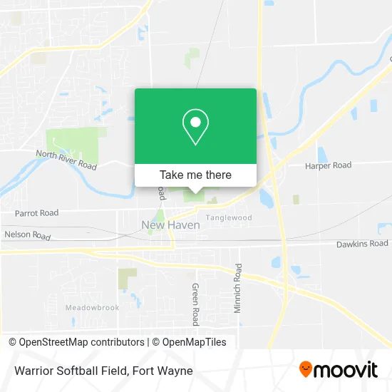 Warrior Softball Field map